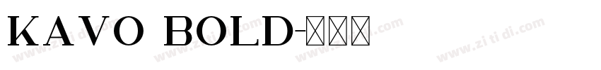Kavo Bold字体转换